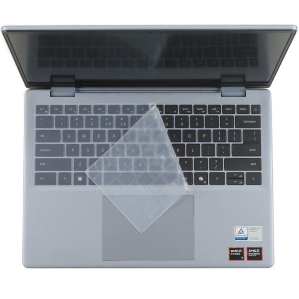 Dell Inspiron 14 16 Plus 7440 7445 7640専用 キーボードカバー 14.0型 シリコン製 透明タイプ 防水防塵 ノートパソコン用 保護カバー フィルム デル[US配列用]