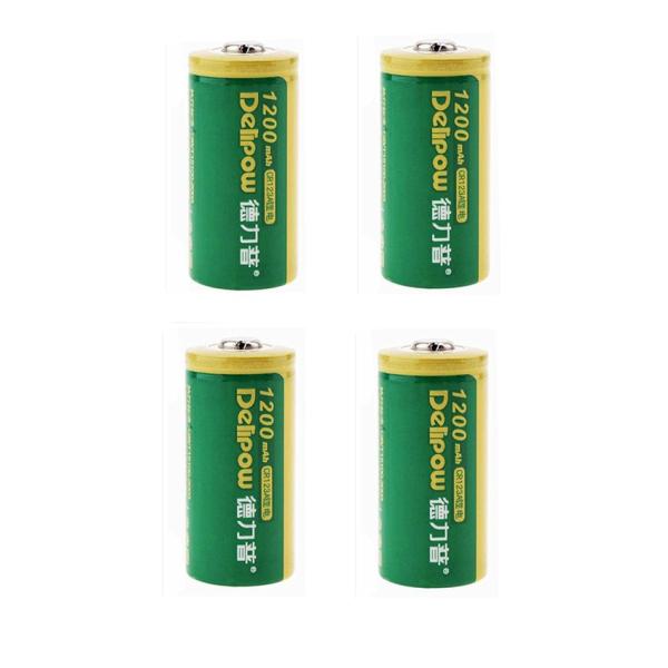 バッテリーの特徴<br>1. 型式:CR123A (LC16340)<br>2. 容量: 1200mAh　電圧: 3.0ボルト<br>3. 重量：20g　セット内容：電池4本と電池バック<br&gt...
