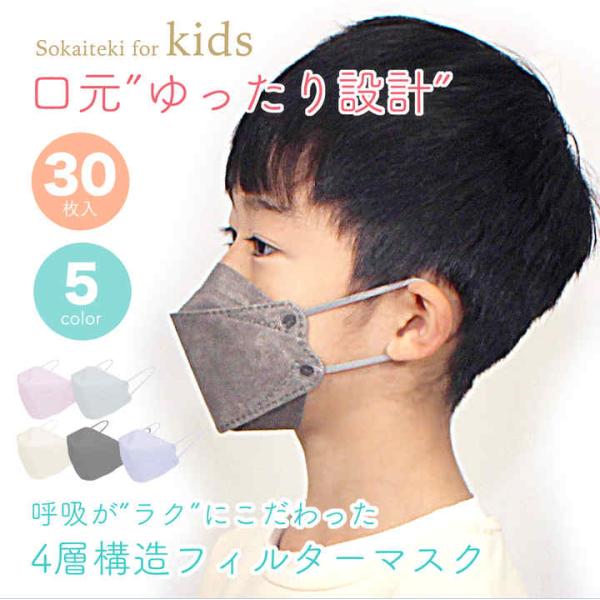 Sokaiteki こども用立体マスク 子供 不織布 0041