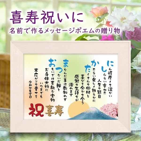 素材仕様プリント品です(直筆ではございません)作品：和紙額：【ウッドホワイトフレーム】木材、樹脂化粧箱入りサイズ【ウッドホワイトフレーム】外形：約27.6cmｘ36.3cm色【ウッドホワイトフレーム】オフホワイト※お届け商品には金額などお買...