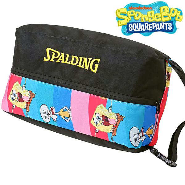 スポンジボブ シューズバッグ ウエーブ ピンクカラフル 42-002SBW バスケットボール バッシュケース 38cm バスケ シューズ収納バック SpongeBob 正規品