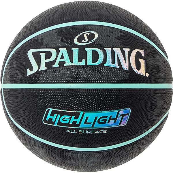 バスケットボール6号 SPALDING スポルディング ハイライト ミント ゴム 外用ラバー ラバー 屋外用 一般女子 85-154J