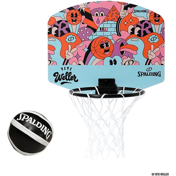 ミニバスケットゴール SPALDING スポルディング イェイェ・ウェラー マイクロミニ バックボード 室内用 ボール付 79-097J