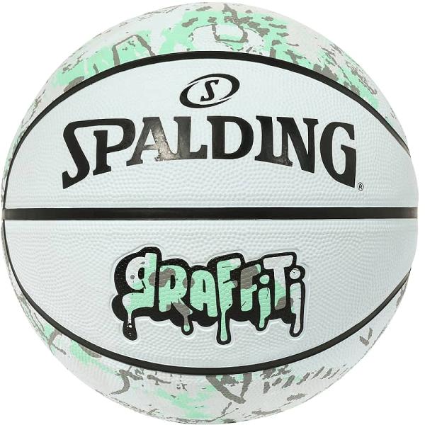 バスケットボール 6号 グラフィティ ミント×ホワイト 85-511J バスケ ゴム 外用ラバー スポルディング SPALDING 26AW 正規品