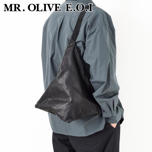 ミスターオリーブ 3年保証 MR.OLIVE E.O.I ミスターオリーブ イーオーアイ IMPERMA-LEATHER インパーマレザー TRIANGLE BODY BAG ME696
