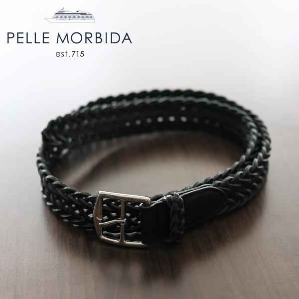 ペッレモルビダ 3年保証付 PELLE MORBIDA ペッレモルビダ Barca バルカ カーフレザー レザーメッシュベルト PMO-BAB004