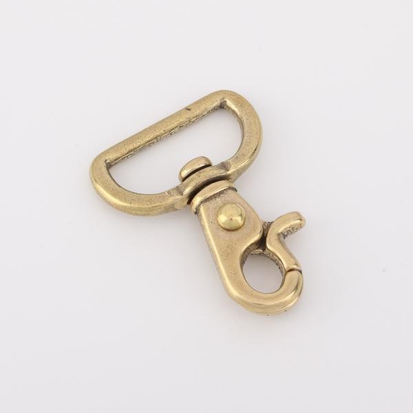 SENWA レバースナップ 回転式フック 真鍮無垢 24mm 金具 高耐久
