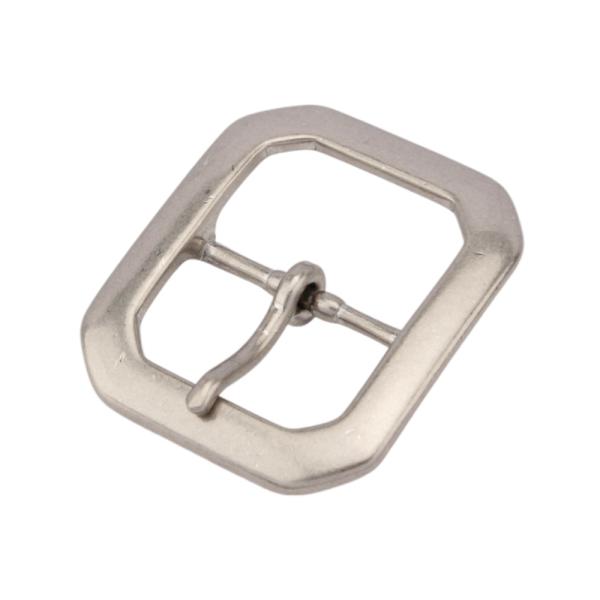 senwa 日本製真鍮生地 ニッケル艶消し ピン式ベルト用バックル 巾40mm  交換用美錠 レザークラフト素材