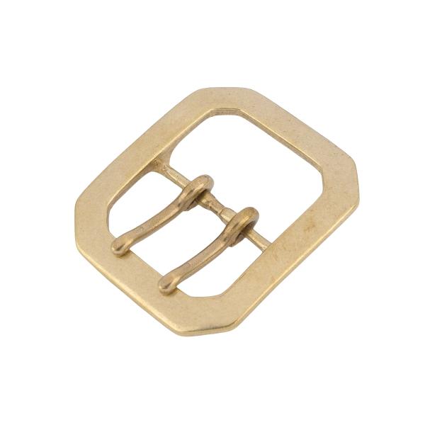 senwa 日本製真鍮生地 ベルト用バックル 巾40mm ダブルニードル 2本針