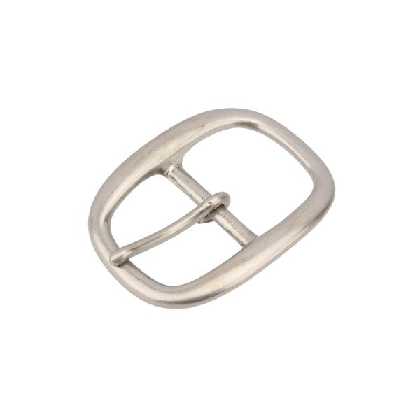 senwa 日本製真鍮生地 ニッケル 中一美錠 ピン式ベルト用バックル 巾40mm  交換用尾錠 レザークラフト素材