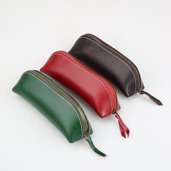 SENWA 本革 ペンケース ハンドメイド ペンポーチ 筆箱 シンプル : 千禾