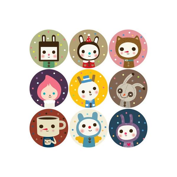 韓国雑貨 DRINKY DOLL sticker［4セット］｜文房具｜かわいい｜お土産｜13K215017236039