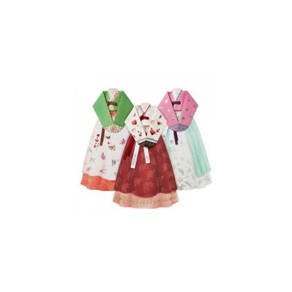 韓国雑貨 現代風のフュージョン韓服カード［3種セット］｜文房具｜かわいい｜お土産｜