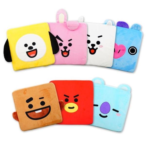 BT21公式グッズ＝ バンタン BTS スクエアクッション(座布団)｜防弾少年 
