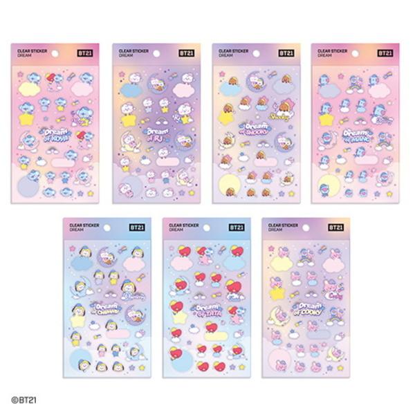 Bt21公式グッズ バンタン Bts Bt21と夢の中 おやすみクリアステッカー ランダム5枚セット 防弾少年団 韓国文房具 韓国雑貨 s 韓国音楽専門ソウルライフレコード 通販 Yahoo ショッピング