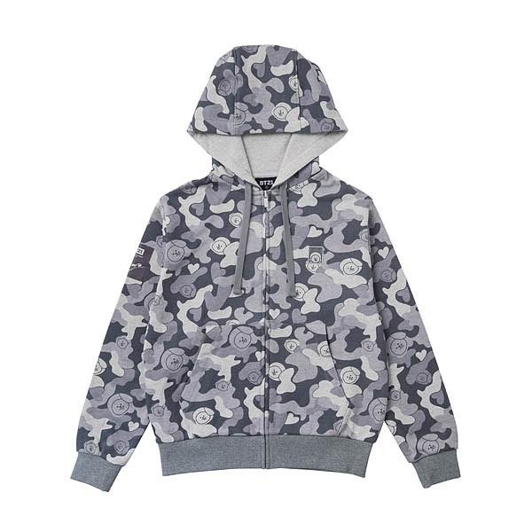 BT21公式グッズ＝ バンタン BTS キャラクターが潜む 迷彩パーカー