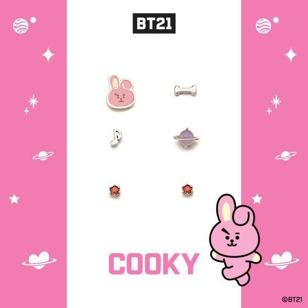 BT21公式グッズ＝ バンタン BTS キャラクターピアスセット(COOKY