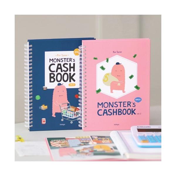 韓国雑貨 お金の管理をしながらハングルのお勉強もできちゃう MONSTER's CASH BOOK Ver.2｜かわいい｜お土産｜