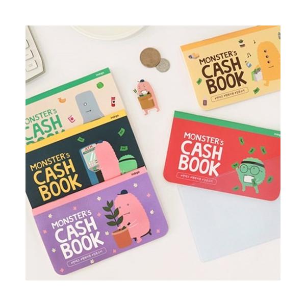 韓国雑貨 お金の管理 &amp; ハングルお勉強 MONSTER's CASH BOOK 通帳サイズ〈3冊セット〉｜お土産｜かわいい｜