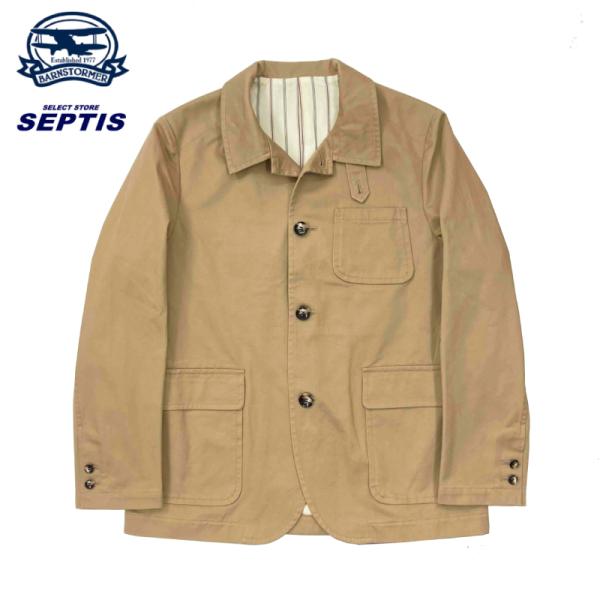 BARNSTORMER(�o�[���X�g�[�}�[) SEPTIS�ʒ� CHINO JACKET(�`�m�W���P�b�g) 3200J (024)KHAKI