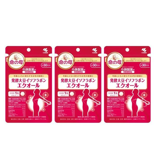 小林製薬 - 発酵大豆イソフラボン エクオール 30日分(30粒り)×6袋 LOHACO - 発酵大豆イソフラボン エクオール 約30日分(30粒入り