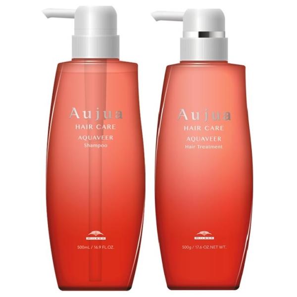 ミルボン オージュア AQ アクアヴィア シャンプーv 500mL ＆ ヘアトリートメントv 500g セット  :S-Aquaveer-Bottle-set:セラフィーネット 店 通販 