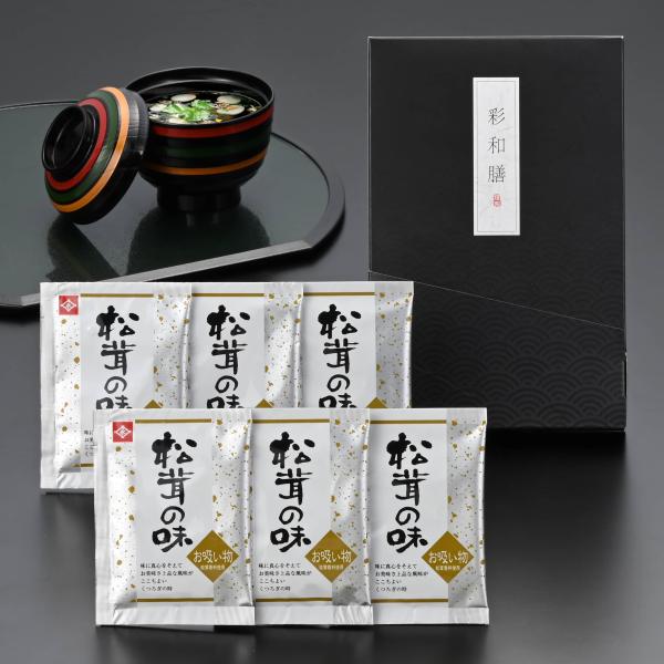 葬儀の返礼品（永井 松茸お吸い物 詰め合わせ）と会葬礼状（文面固定）のセットです。【内容】・会葬礼状（封筒、お清め塩付き）・永井 松茸の味 お吸い物（3.3g）×6袋【サイズ】・返礼品箱サイズ：145mm×225mm×20mm（重量：70g...