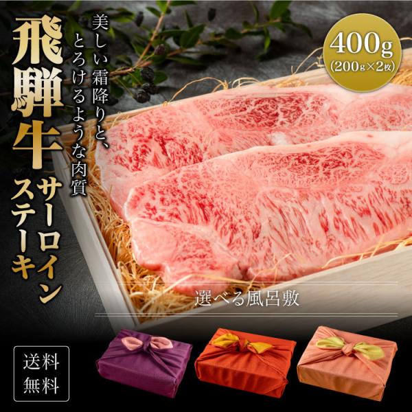 肉ギフト 飛騨牛 ステーキ A4A5等級 国産 和牛 サーロイン 400g 2枚 黒毛和牛 冷凍便 牛肉 ギフト お肉 プレゼント サーロインステーキ