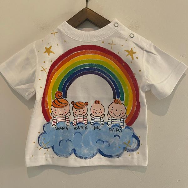 ｔシャツ お揃い 名入れ 名前入り 手書き 出産祝い ギフト プレゼント ファミレインボー 80cm 130cm Buyee Buyee Japanese Proxy Service Buy From Japan Bot Online