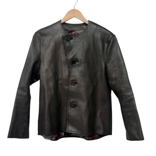 【美品】BRU NA BOINNE ブルーナボイン　ホースレザージャケット　黒 BRU NA BOINNE(ブルーナボイン) ホースレザージャケット アラン