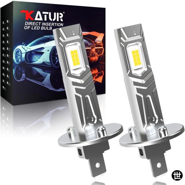 KATUR 2 個アップグレード H1 LED ヘッドライト電球 CANBUS 無極性フォードフィエスタフォーカス MK2 MK3 BMW E90 E34 E3