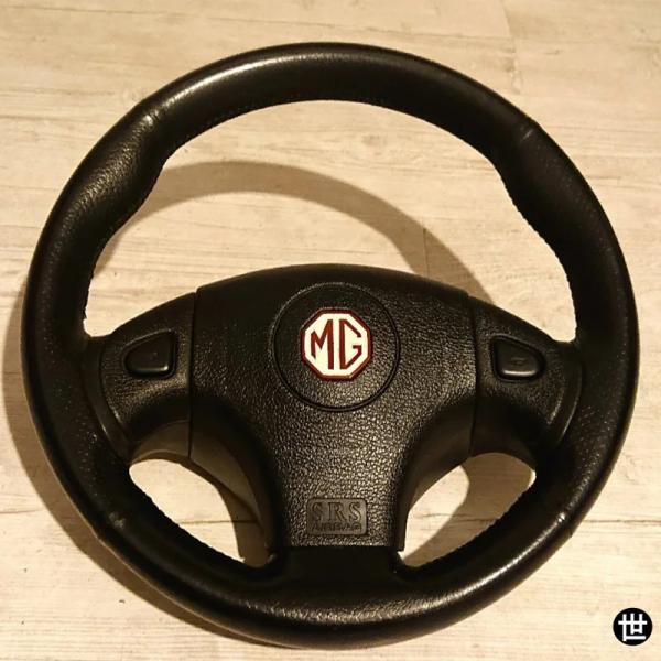 MG TF用カスタムカーステアリングホイールカバー DIY ブラックカーボンレザーステアリングホイールアクセサリー