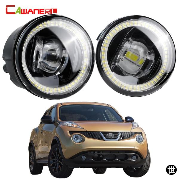日産ジュークF152010 2011 2012 2014用 2個入り LEDレンズフォグランプ 30W H11 車用エンジェルアイフォグランプ デイタイムランニ