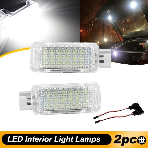 アウディ A3 8P A4 B6 A6 C6 用 白色 LED 車内ライト 2個セット ドア/トランク/フットウェル/グローブボックスライト 6000K