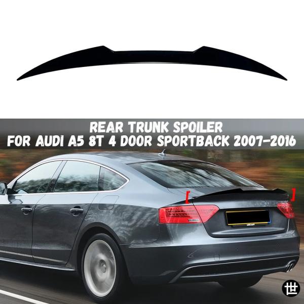 アウディ A5 8T スポーツバック 4ドア 2007-2016 M4スタイル リアトランクリッド カースポイラーウィング チューニング エクステリアアクセサリ