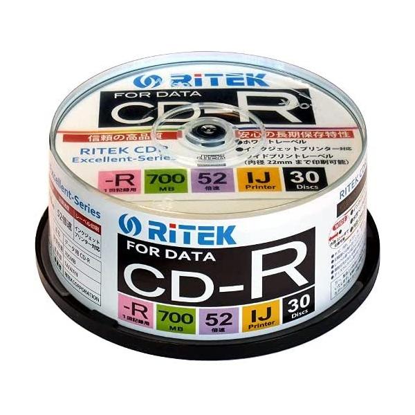 【20個セット】RiDATA Data用CD-R 700MB／30枚スピンドルケース IJP対応 CD-R700EXWP.30RT C x20個