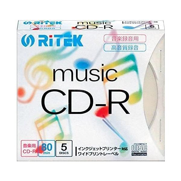 【40個セット】RiDATA 音楽用 32x 80分 5枚スリムケース IJP対応 CD-RMU80.5P C x40個