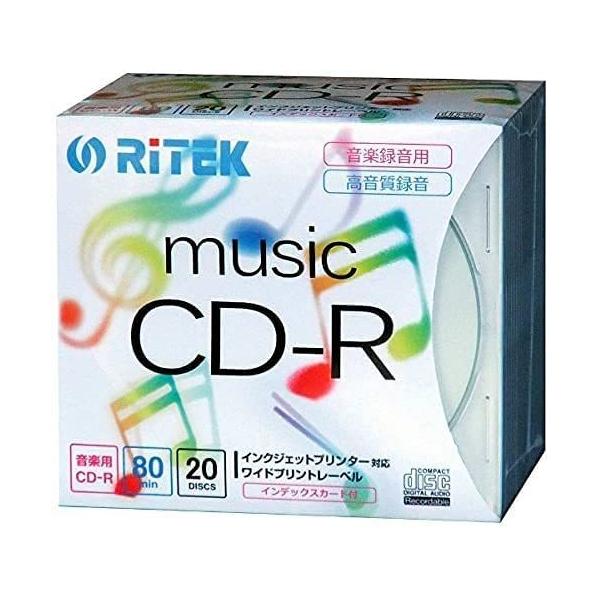【10個セット】RiDATA 音楽用 32x 80分 20枚スリムケース IJP対応 CD-RMU80.20P C x10個