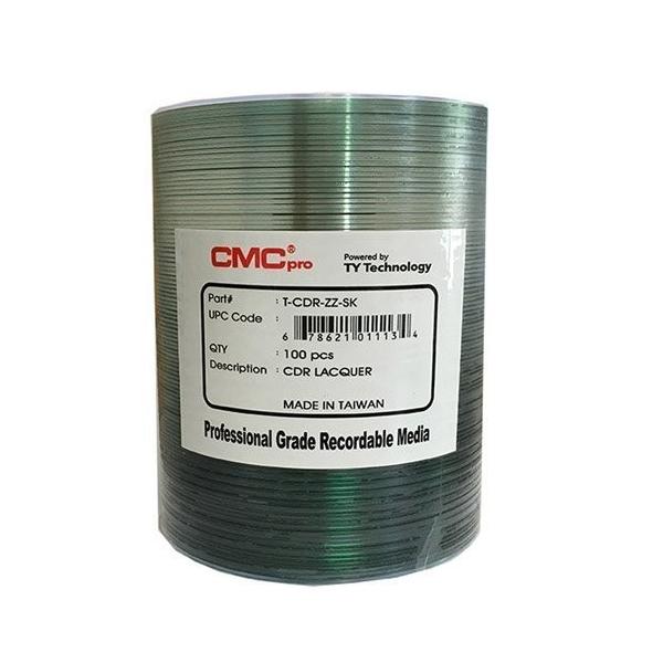【3個セット】CMCpro T-CDR-ZZ-SK CD-R 鏡面仕様(無地光沢)レーベル 100枚ロールラップ x3個