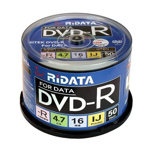 【10個セット】RiDATA Data用DVD-R 700MB／50枚スピンドルケース IJP対応 D-R16X47G.PW50SP B x10個