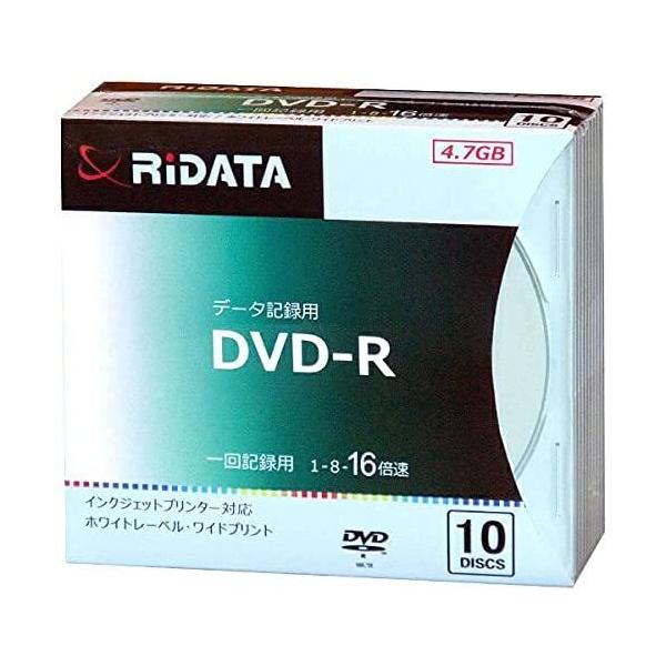 【20個セット】RiDATA Data用DVD-R 700MB／10枚スリムケース IJP対応 D-R16X47G.PW10P SC B x20個