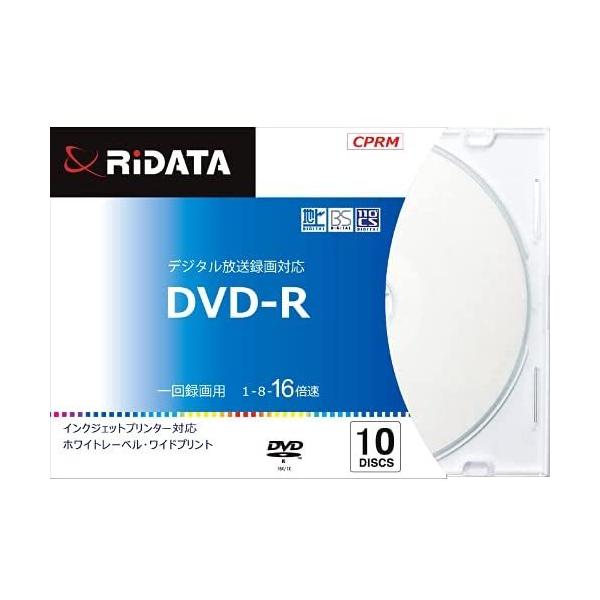 【20個セット】RiDATA Video用DVD-R 120min／10枚スリムケース IJP対応 CPRM対応 D-RCP16X.PW10RD SC D x20個