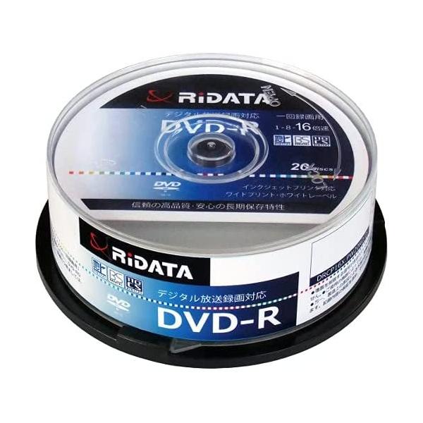 【10個セット】RiDATA Video用DVD-R 120min／20枚スピンドルケース IJP対応 CPRM対応 D-RCP16X.PW20RD D x10個