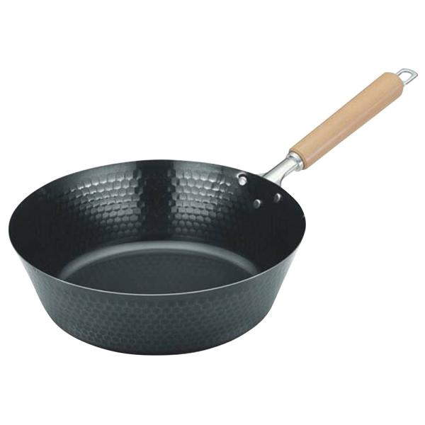 サミット工業 鉄槌目深型 フライパン IH対応 28cm [ブラック