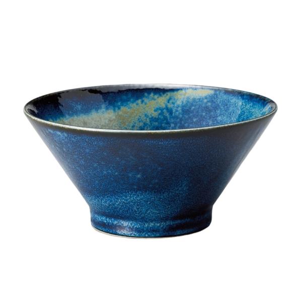 窯変紺6寸反型丼 寸法:19×9.3cm | 和食器 : せともの本舗 - 通販
