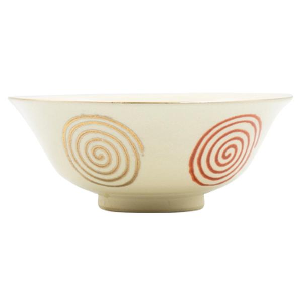 茶道具 抹茶茶碗 / 仁清渦平茶碗（隆山作） 化粧箱入 寸法:14×5cm 210g