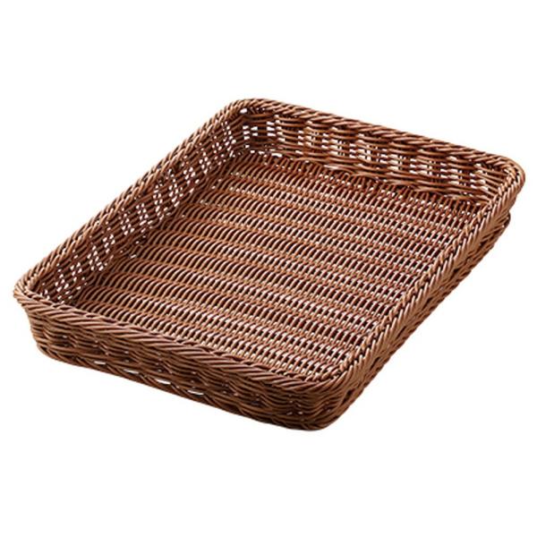 ※※商品名に数量の記載が無い場合、商品は1点での販売となります。※※　[ 400 x 300 x H55mm ] ポリプロピレンラタン+ステンレススチール 中国製 ステンレスワイヤー補強入り 商品によっては手造りのため、写真と色・かたちが若...