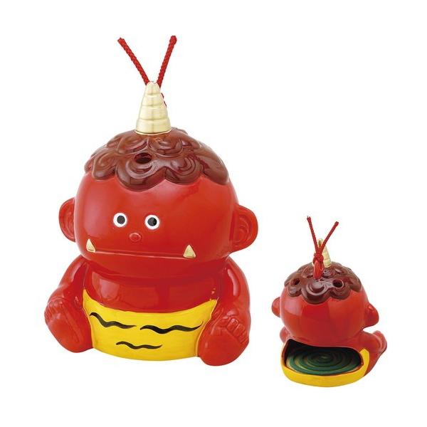 蚊遣り　鬼 蚊取り器 鬼っ子蚊遣器（赤） : せともの本舗 - 通販 - Yahoo!ショッピング