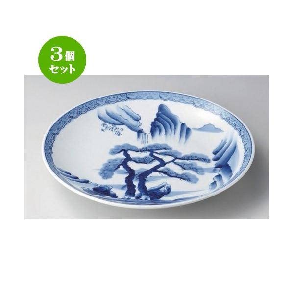 3個セット ☆ 有田焼大皿 ☆山水13号皿 [ 39.5 x 5.5cm 2600g