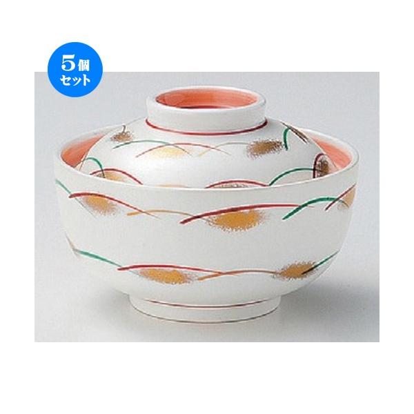 5個セット ☆ 煮物碗 ☆銀彩武蔵野煮物碗 [ 12 x 8cm 388g ] 【 料亭